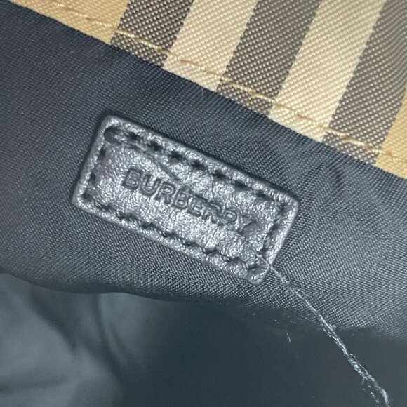 BURBERRY Hand Bag check purse Pouch Nylon Beige - Picture 7 of 13